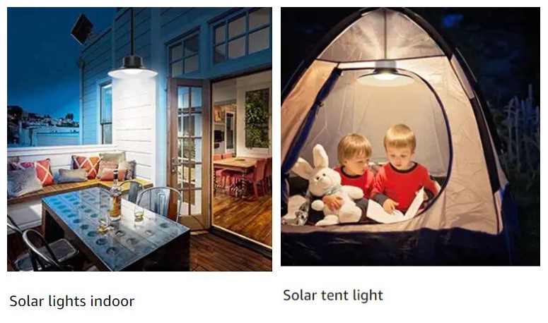 Luces solares impermeables para carpas