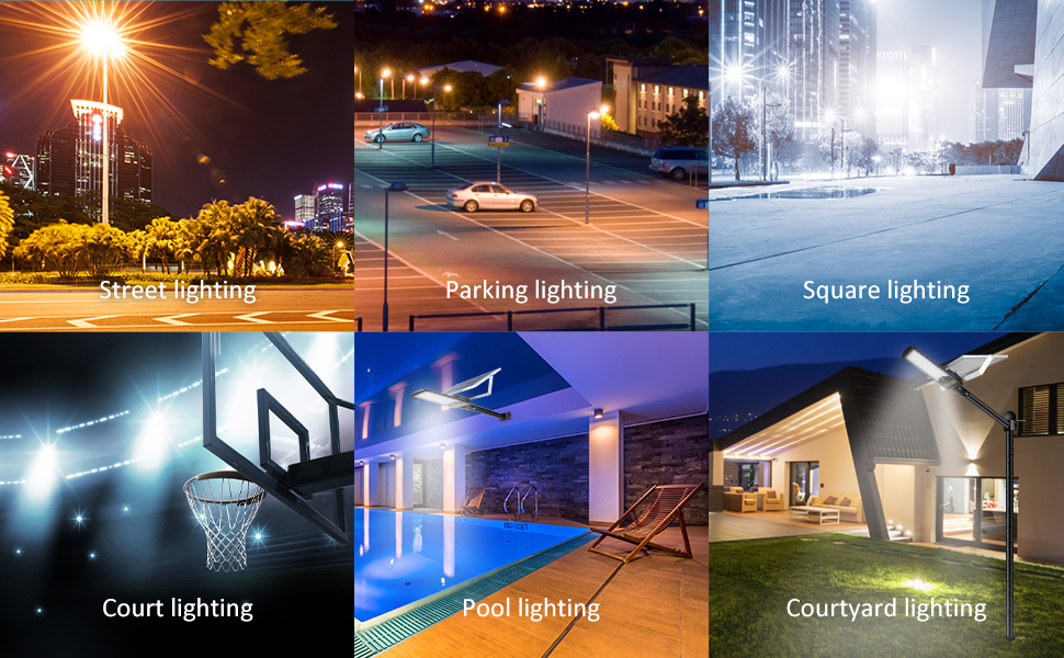 Luces de calle con energía solar IP65 de seguridad