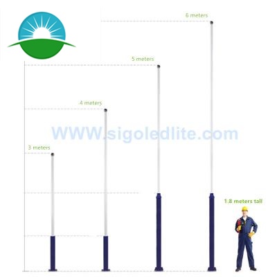 poste de lámpara para LED y farola solar
