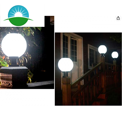faro de columna solar para exteriores con tapa de poste LED
